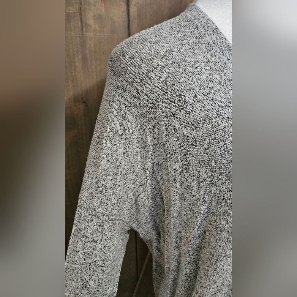 AMERICAN EAGLE Soft&Sexy Plush Long V Neck ButtonFront Cardigan.Heathered Grey.S - Picture 7 of 10
